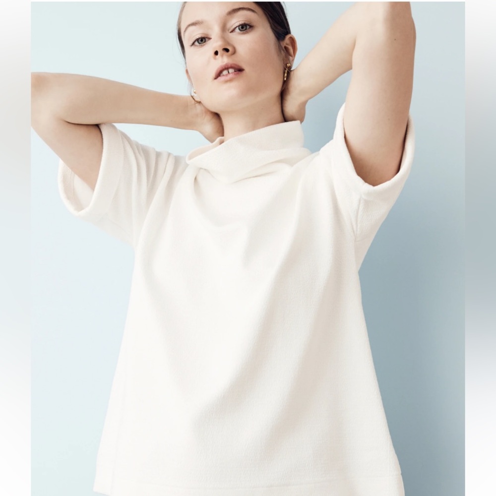 HATCH x J Crew double knit maternity mock neck shirt